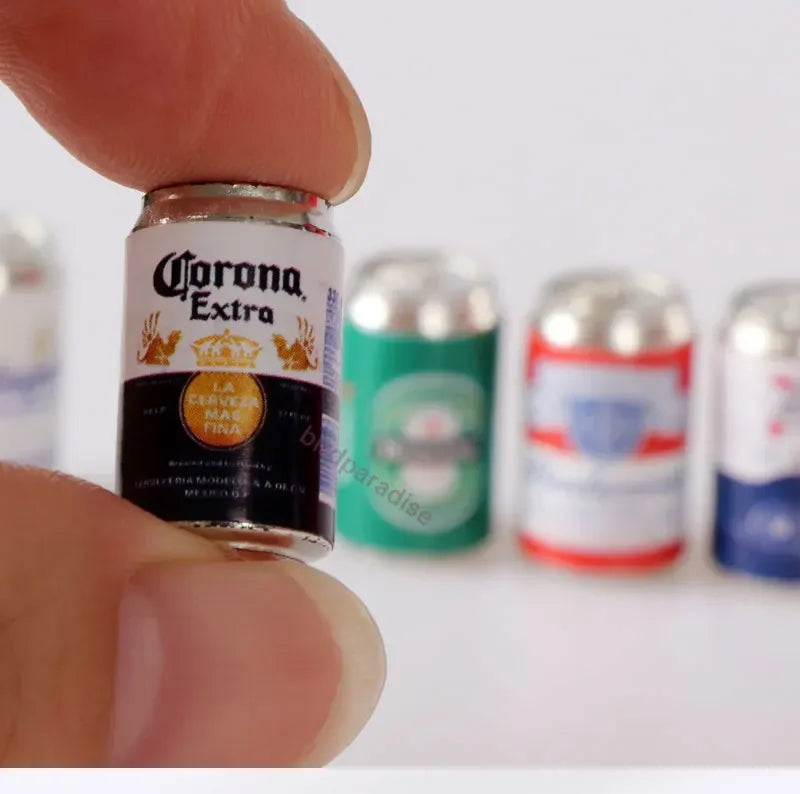 Miniature Mini Ice Cream Beer Can Foods Snack Drinks Model For Blyth Ob11 Dolls Accessories Kids Pretend Play Supermarket Toys