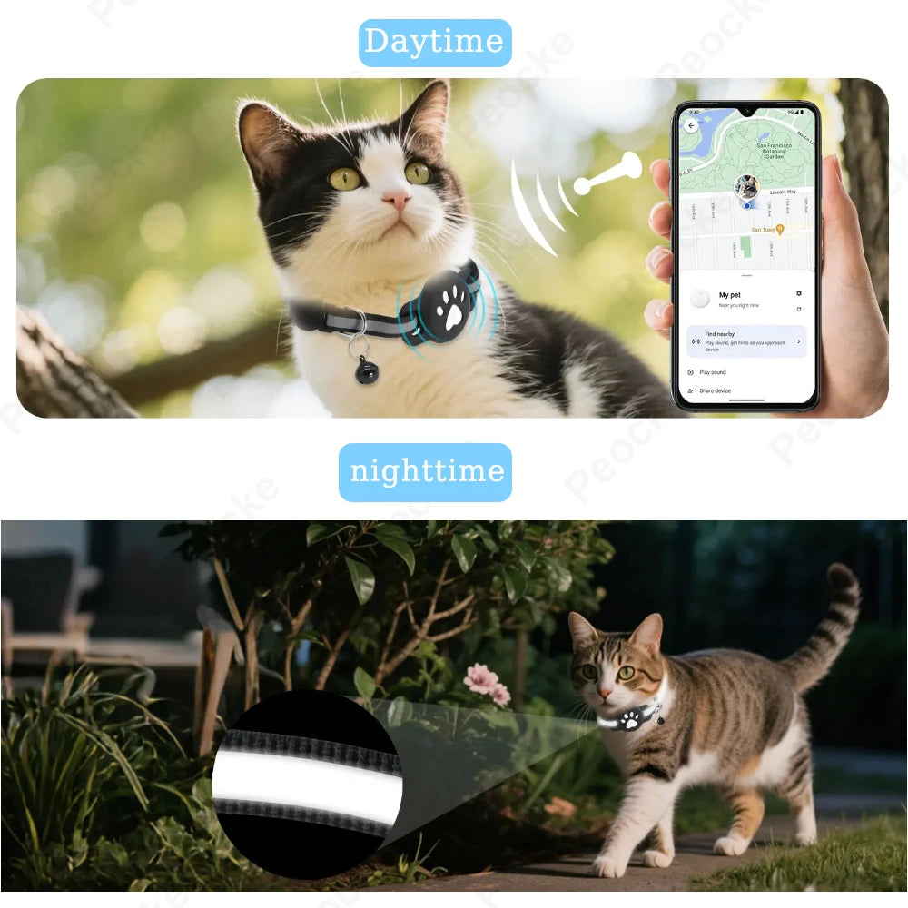 Adjustable Pet Collar Gps Tracker Google Find My Android Finder Location Tracker Kits Pet Supplies Cat Pet Electronic Devices