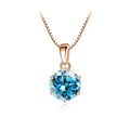 Butterflykiss 6.5mm 1.0 Carat D Moissanite Necklaces Rose Gold Plated Pendant Original Real S925 Silver Chain Jewelry For Women