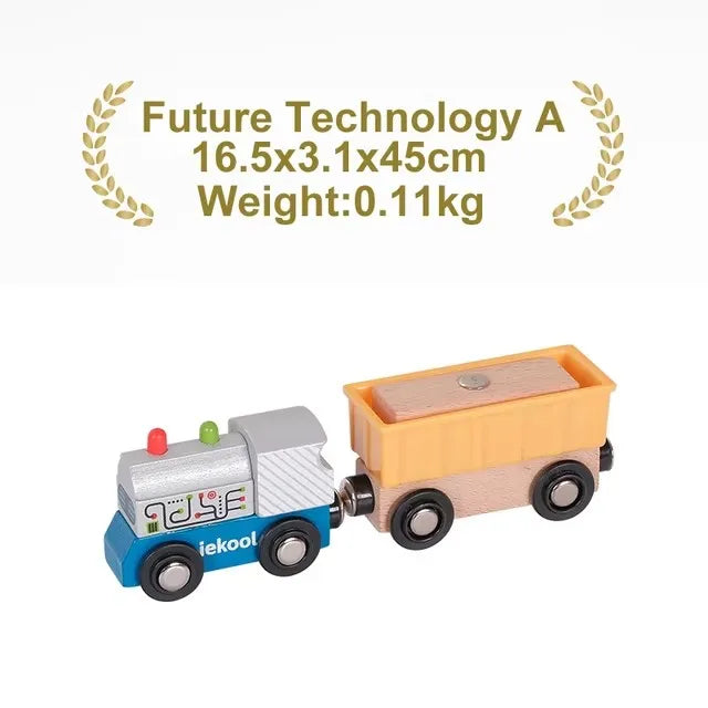 1pcs Magnetic Train Toys Wooden Train Locomotive Car Truck Railway Accessories Fit for Wooden Tracks Toys Gifts
