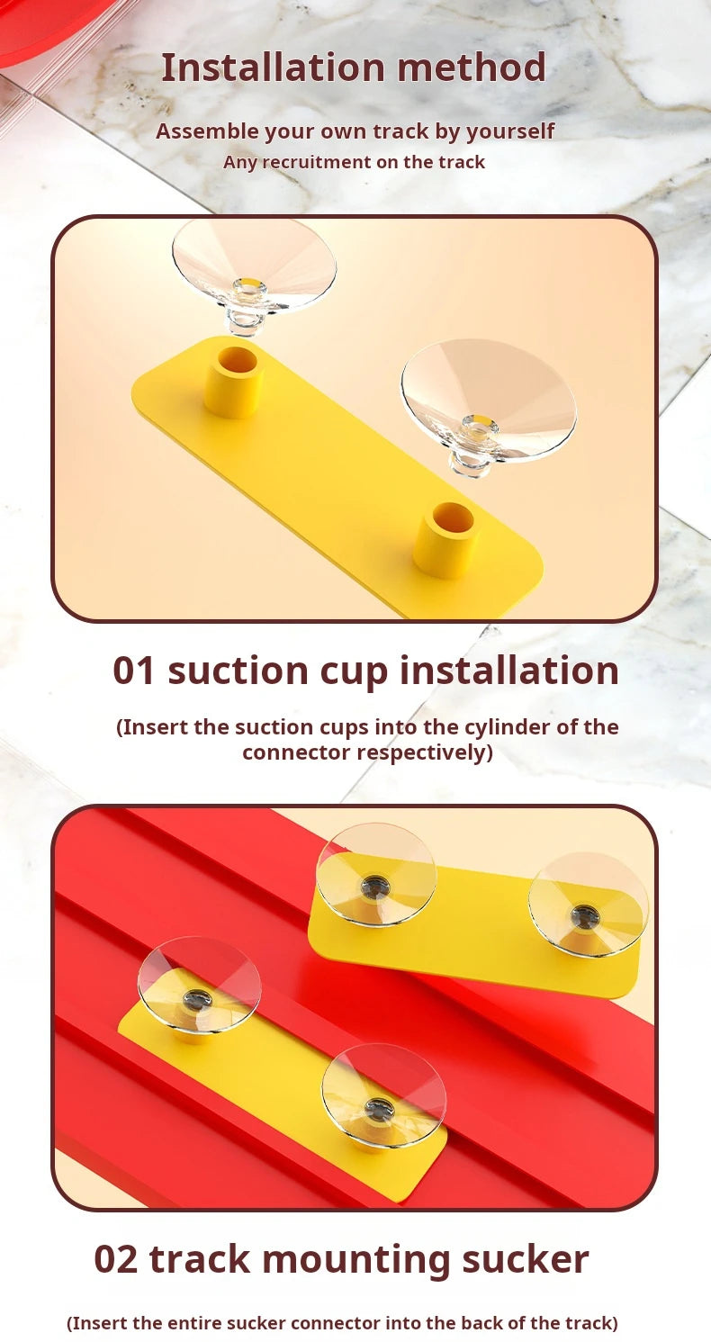DIY Flexible Race Track Children Toys Double-track Racing Car Ramp Compatible 1/64th Cars Portable Rolls Up Boy Christmas Gift