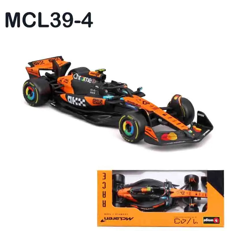 Bburago 1:43 McLaren F1 MCL38 2024 Miami GP Formula 1 Alloy Diecast Model Car #4 Lando Norris #81 Oscar Piastr Toy Gift