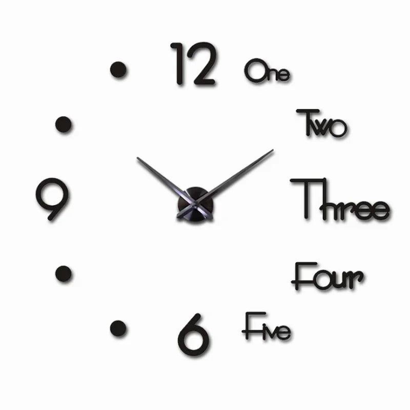 Large 3D Wall Clock Luminous Classic Wall Clocks DIY Digital Clock Wall Watches Stickers Silent Clock for Home Living Room Table