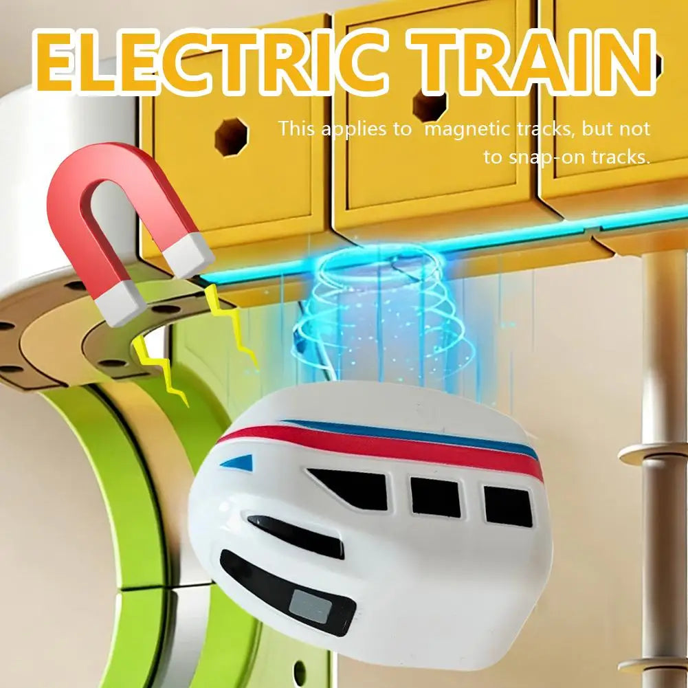 Magical Train DIY Race Car Magical Track Car Toys,Flexible Car Track Track Building Kits 3D Building Tracks Cube Rails Toys