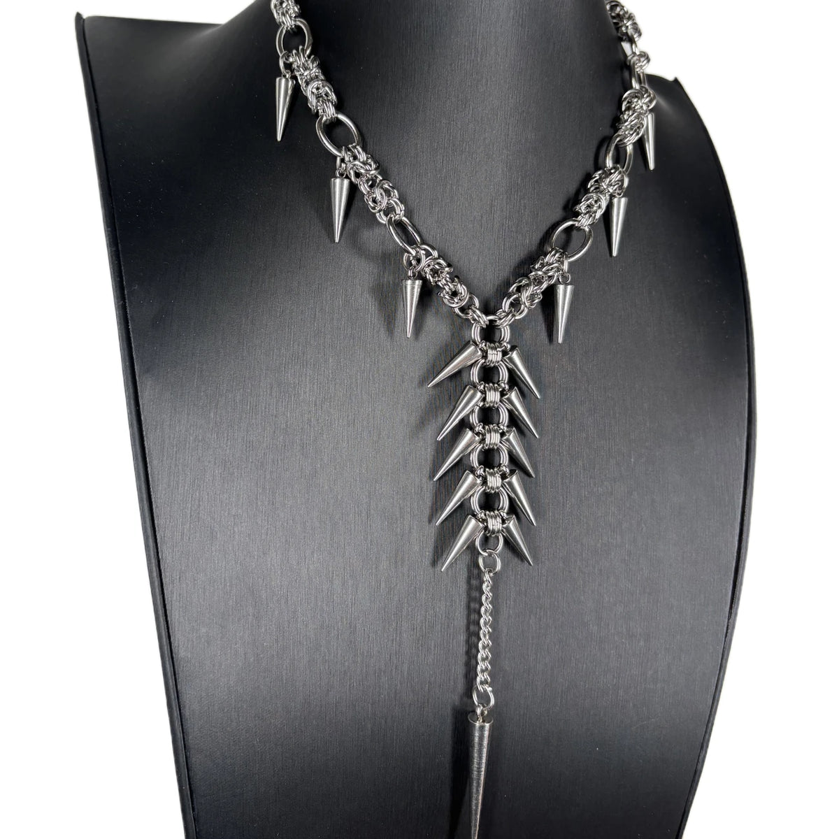 Punk Grunge Rock Rivet Long Pendant Chain Cool Fashion Handmade Geometric Necklace Goth Charm Jewelry Hip Hop Accessories
