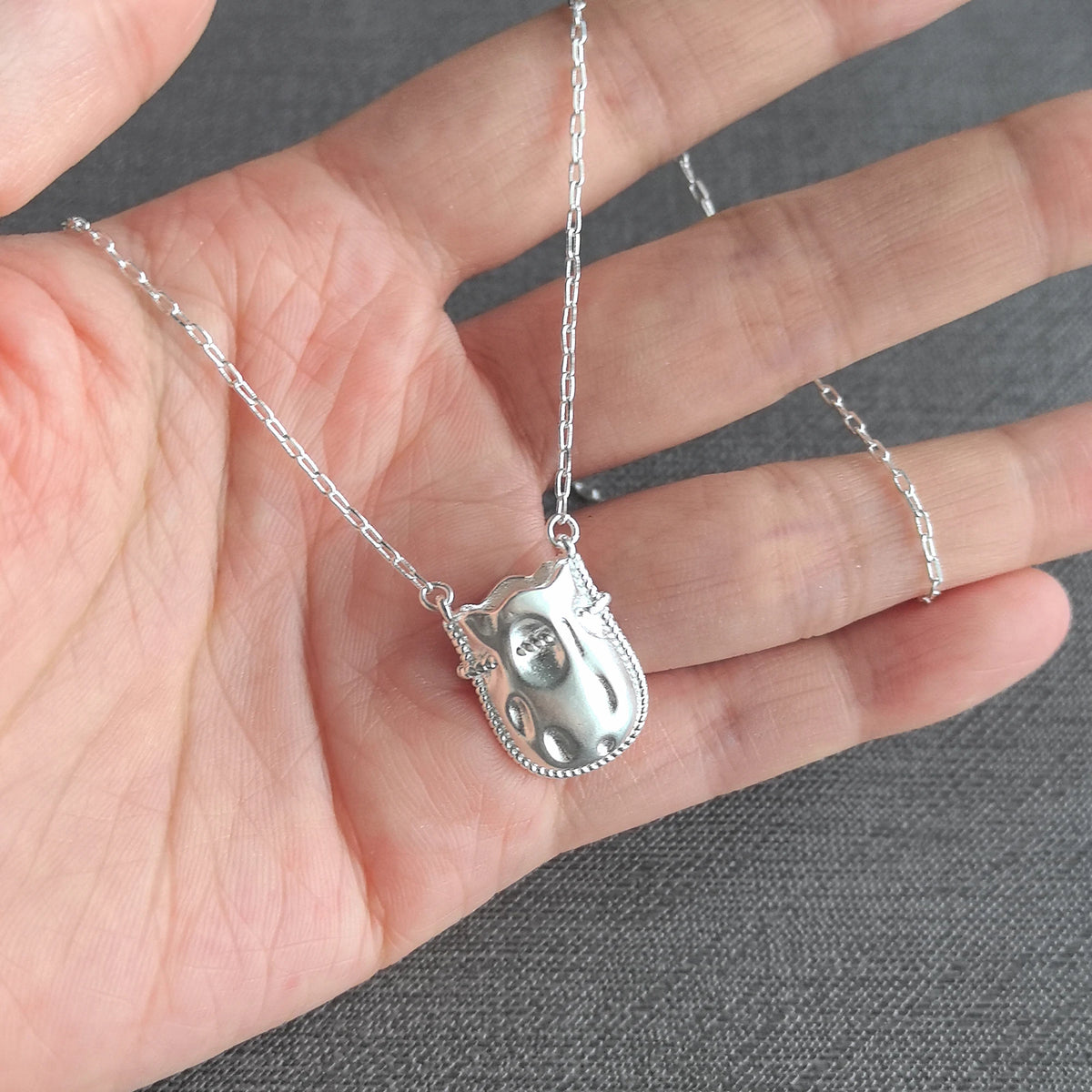 925 Sterling Silver Necklace Black Beads Square Irregular Punk Geometric for Women Girl Jewelry Gift Dropshipping Wholesale