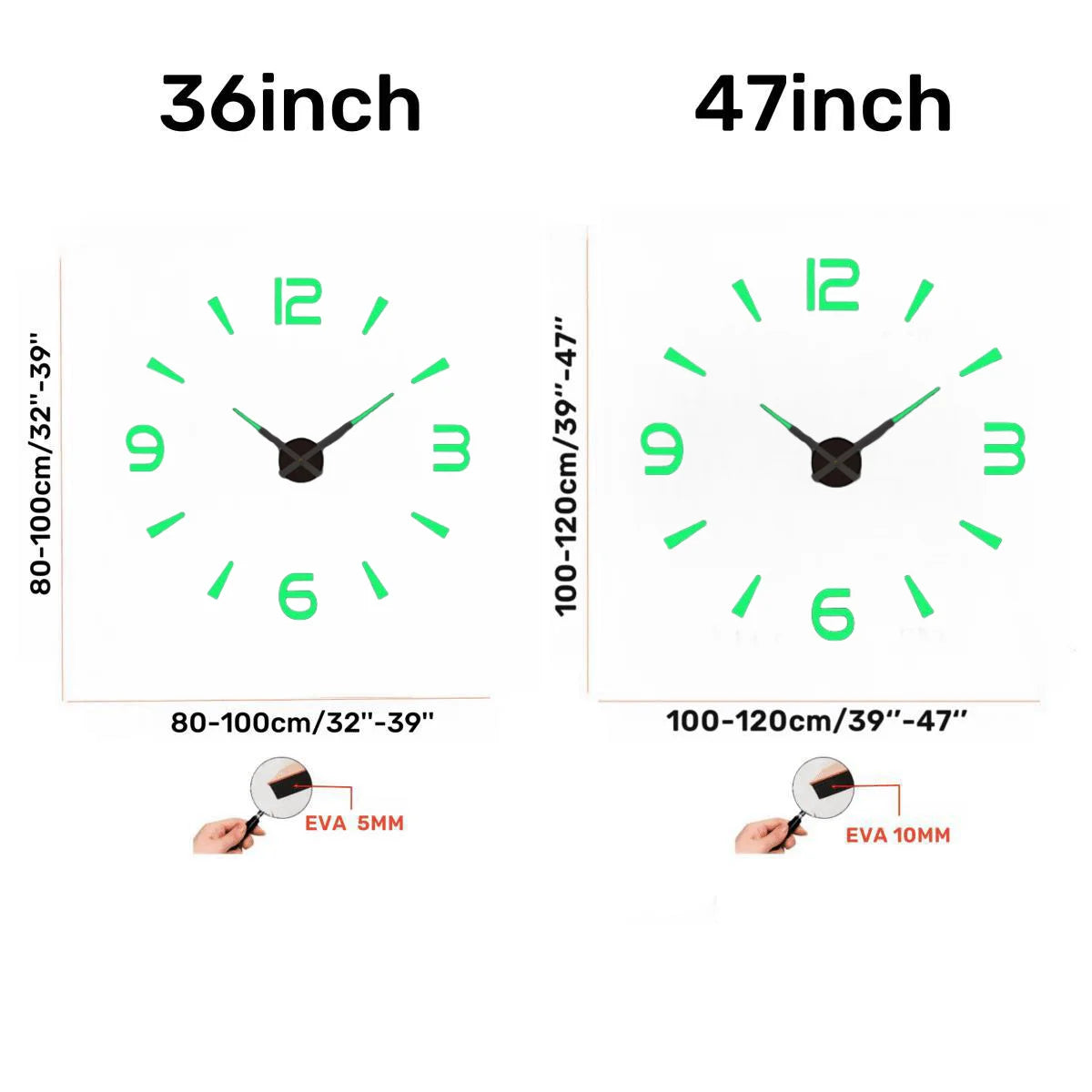 New Modern Design Large Wall Clock 3D DIY Quartz Clocks Fashion Watches Acrylic Mirror Stickers Living Room Home Decor Horloge