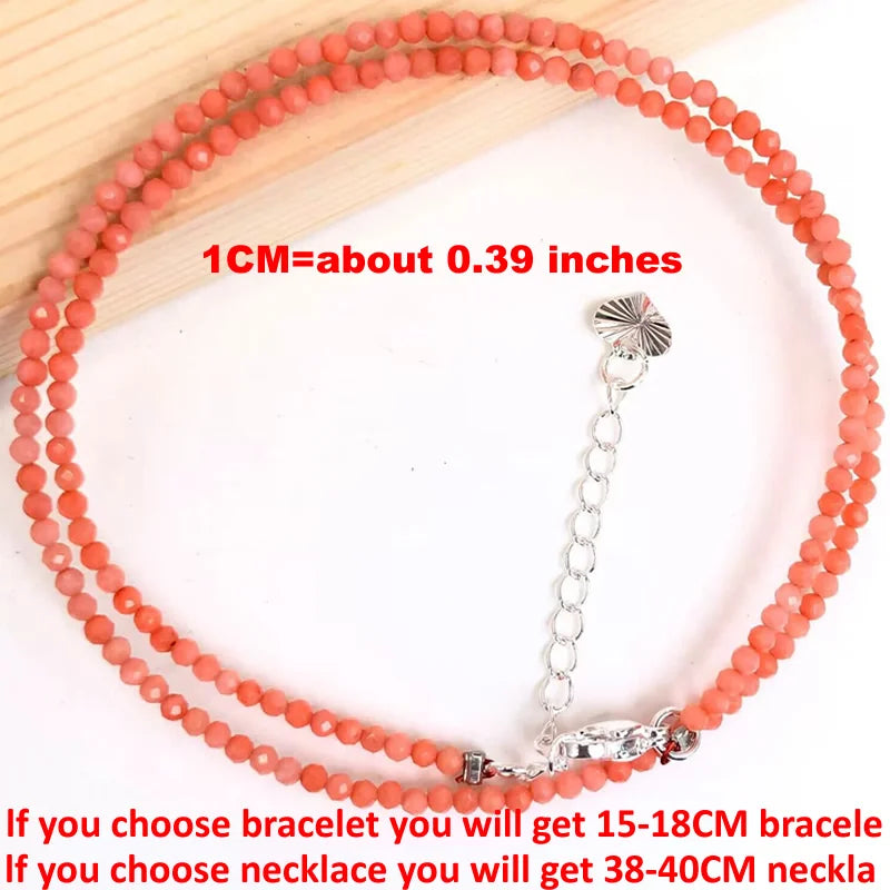 Fashion Women Bracelet necklace 2-3mm mini Cut angle beads tourmaline agate zircon natural pearl crystal Beaded Jewelry gift