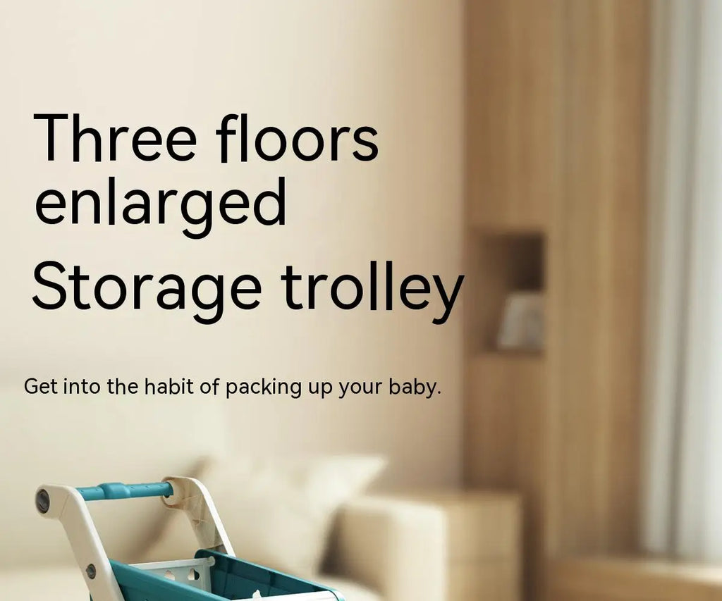 Shopping Cart Toy baby Small Trolley Children Play House Fruit Cut Music Kitchen Supermarket Men and Girls Early Education Toys