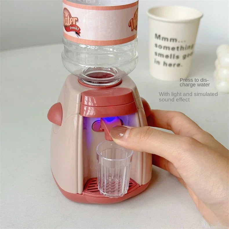 Mini Household Appliances Kitchen Toys Pretend Play Set with Coffee Maker Water Dispenser and Toaster for Kids Boys Girls Gifts