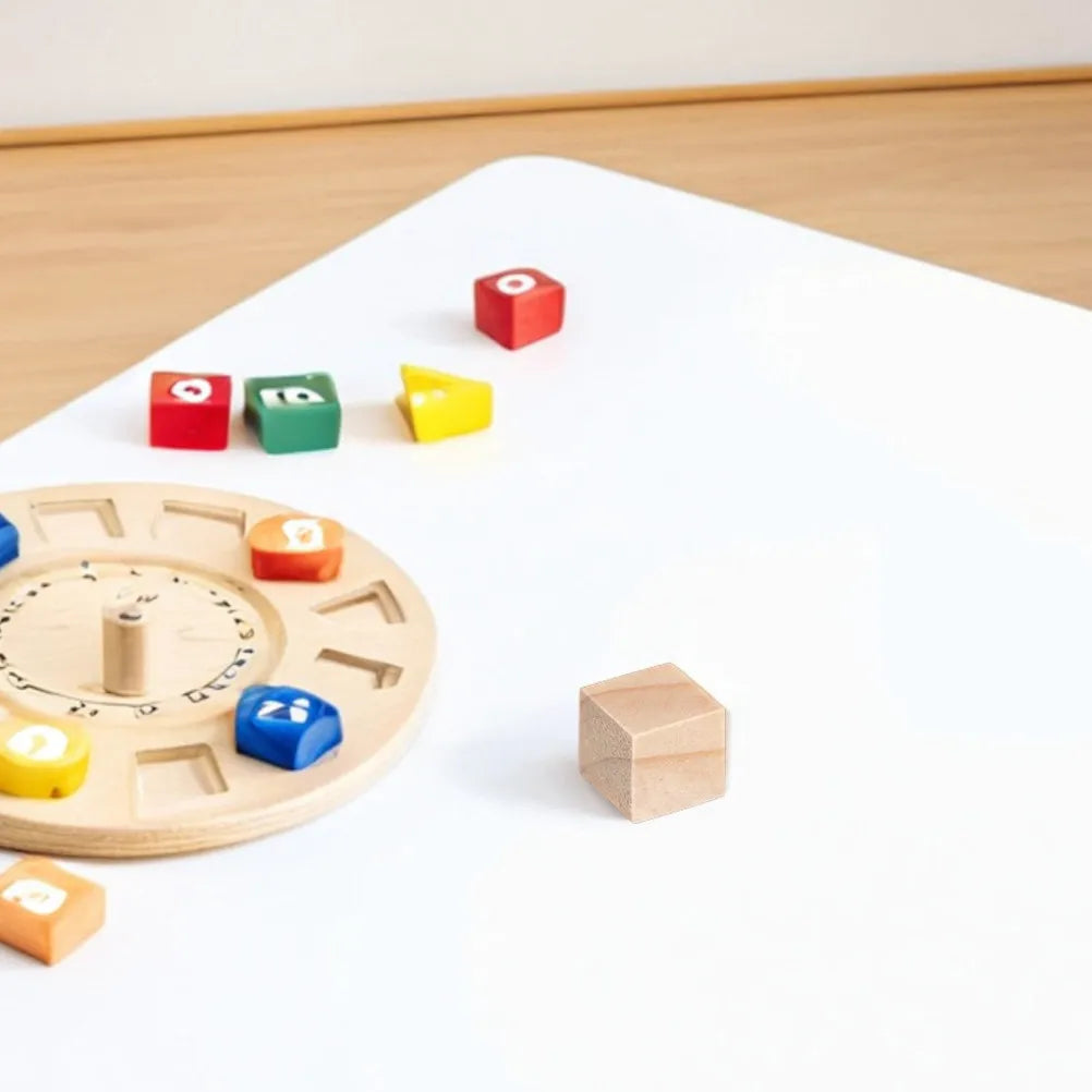 200Pcs Wooden Blocks Pine Unfinished Craft Cubes for DIY Family Activities Educational Geometry Play Counting Natural
