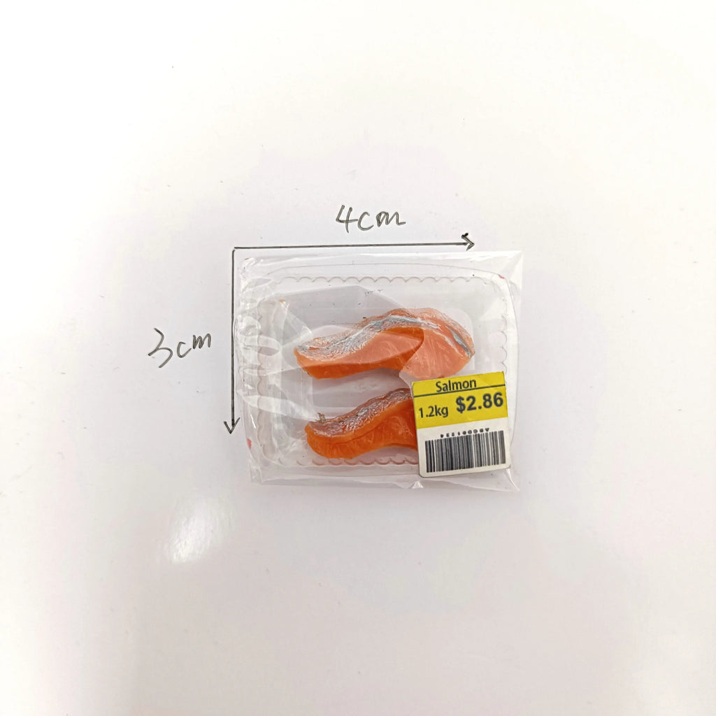 New Miniature Supermarket Food Simulation Beefsteak Salmon Bacon Beef Roll for Doll House Mini Kitchen Clay Food Accessories