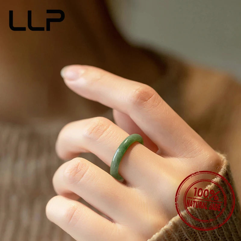 Natural A Cargo Bean Seed Emerald Ring Official Website Charm Fashion Elegant Jewelry Best-Selling Holiday Gift