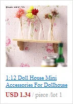 Miniature Dollhouse Furniture Set For Dolls House Mini Toy Kit Accessories TV Kitchen Home Fridge Kids Pretend Play Diy Figurine