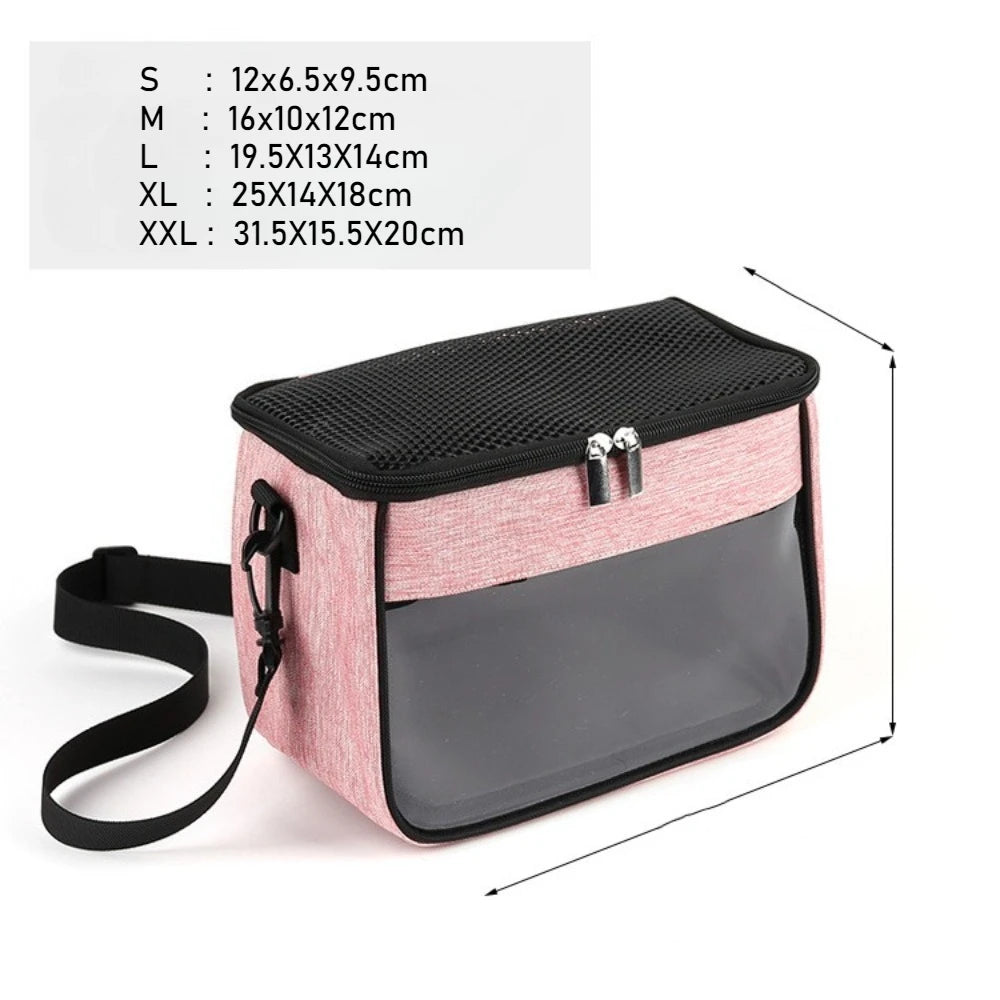 Hamster Pet Bag Mole Guinea Pig Rabbit Hedgehog Breathable Pet Bag Transparent Window Small Pet Carrier Bag Pet Travel Tote Bag