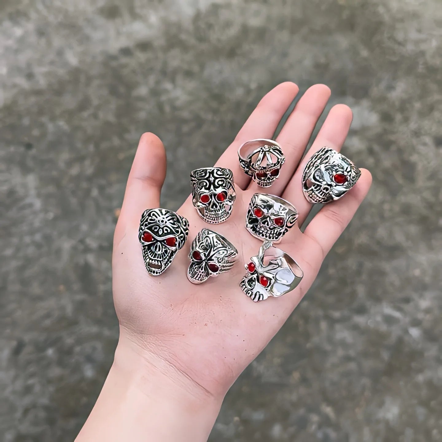10/20/30/50Pcs/Lot Stainless Steel Fashion Ring Wood Grain Ring Men's Wedding Ring Women's Party Mixed Style Random Style