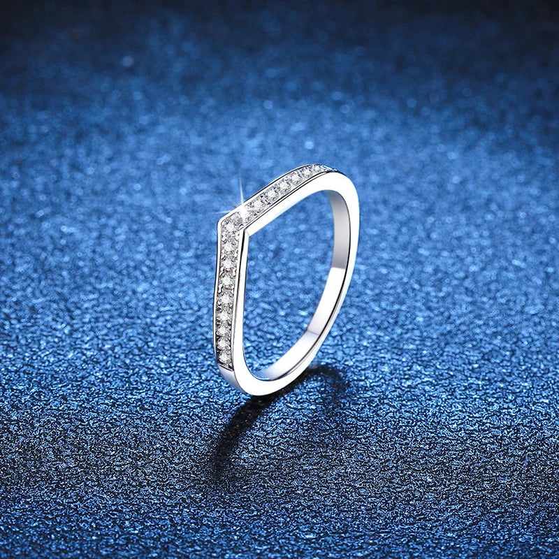 Pass Diamond Test Moissanite Ring And Zircon Unisex Rings 100% Real S925 Silver Ring For Men and Women Luxury Brilliant D VVS1