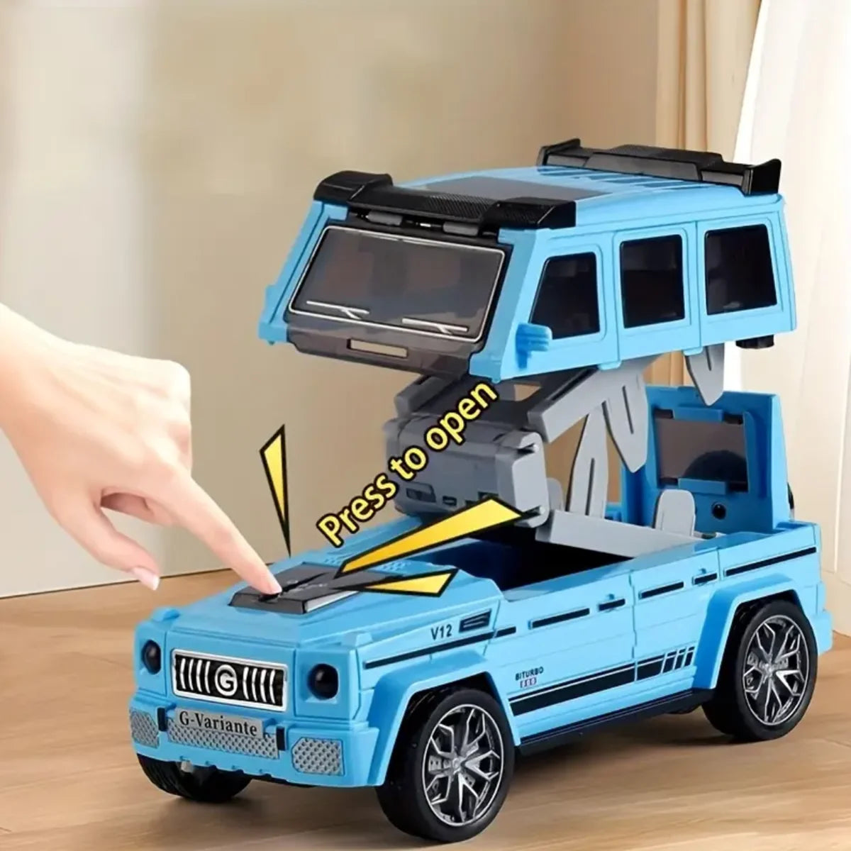 3-Pack Transforming Launcher Track Toy Car Set Mini Race Cars Included (Random Styles And Colors) Interactive SUV Toy