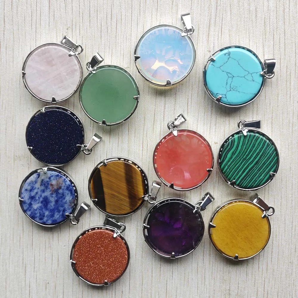 Wholesale 12pcs/lot Fashion Natural Stone Alloy Tree of Life Mix Pendants for Necklaces Jewelry Accessories Making Fast Shipping