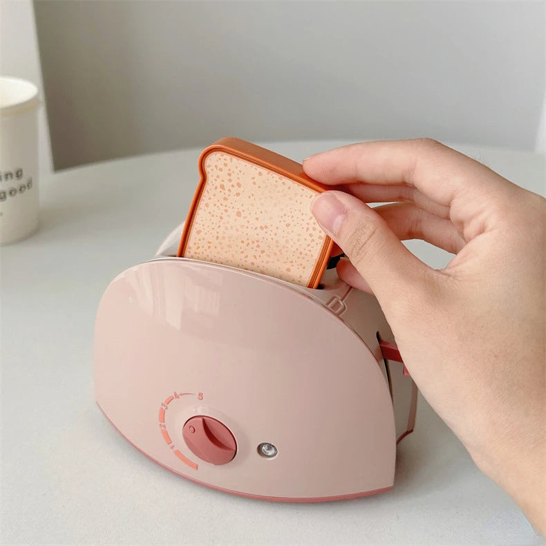 Mini Household Appliances Kitchen Toys Pretend Play Set with Coffee Maker Water Dispenser and Toaster for Kids Boys Girls Gifts