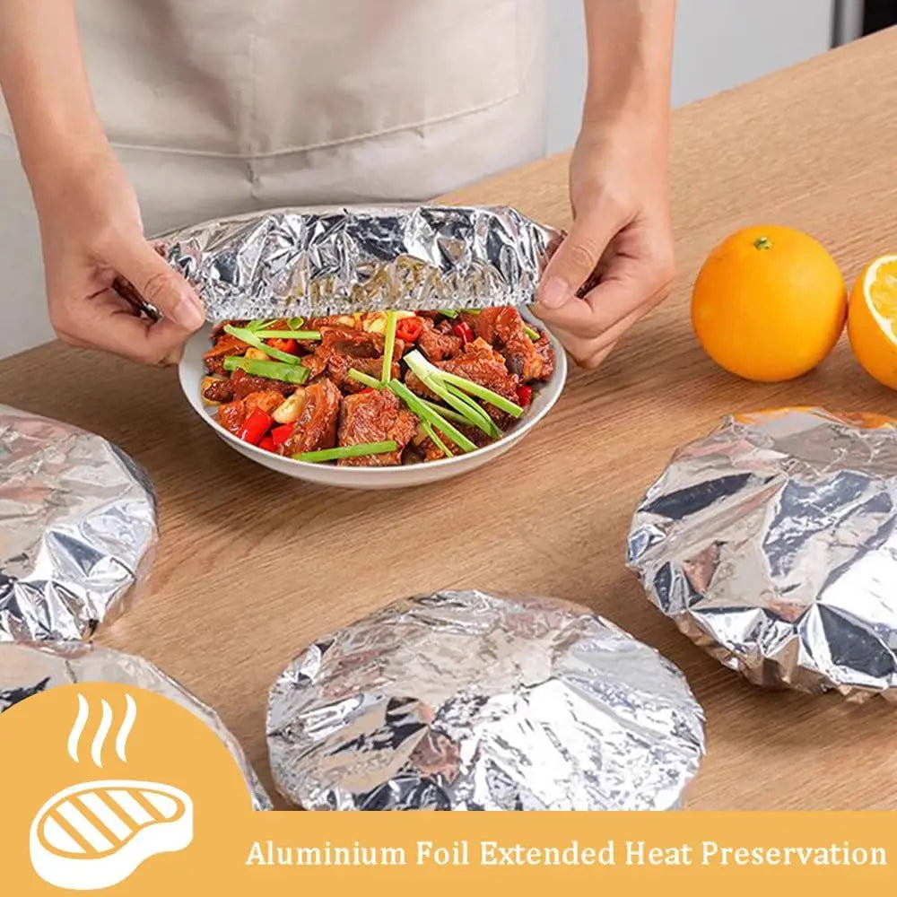 Aluminum Foil Film Food Cover Food Grade Fresh-keeping Packaging Bag Fruit Vegetable Storage Bag Kitchen Insulation Artifact Lid