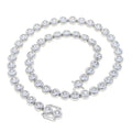 Geometric Round Beaded CZ Jewelry 5A Cubic Zirconia Tennis Necklace 2024 New Bracelet Necklace Set