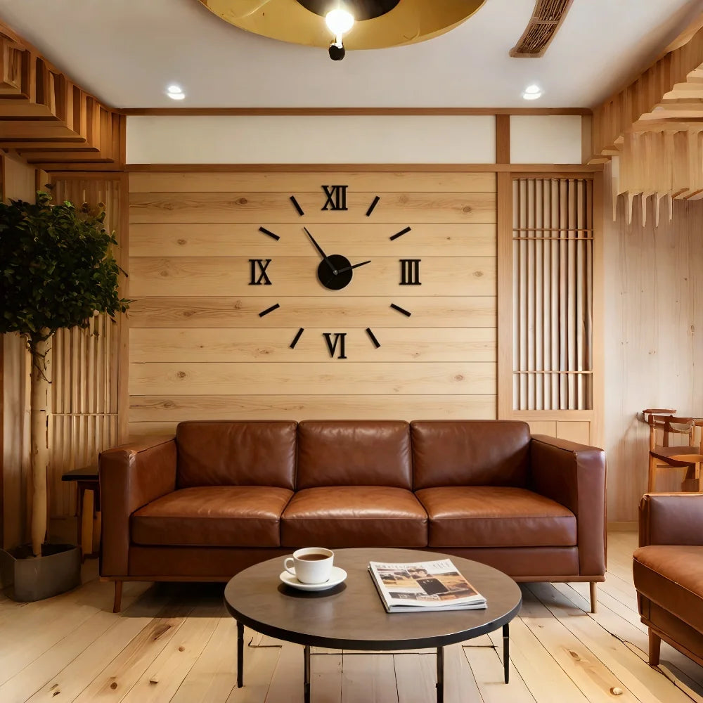 2026 Modern Design Large Wall Clock 3D DIY Quartz Clocks Fashion Watches Acrylic Mirror Stickers Living Room Home Decor Horloge