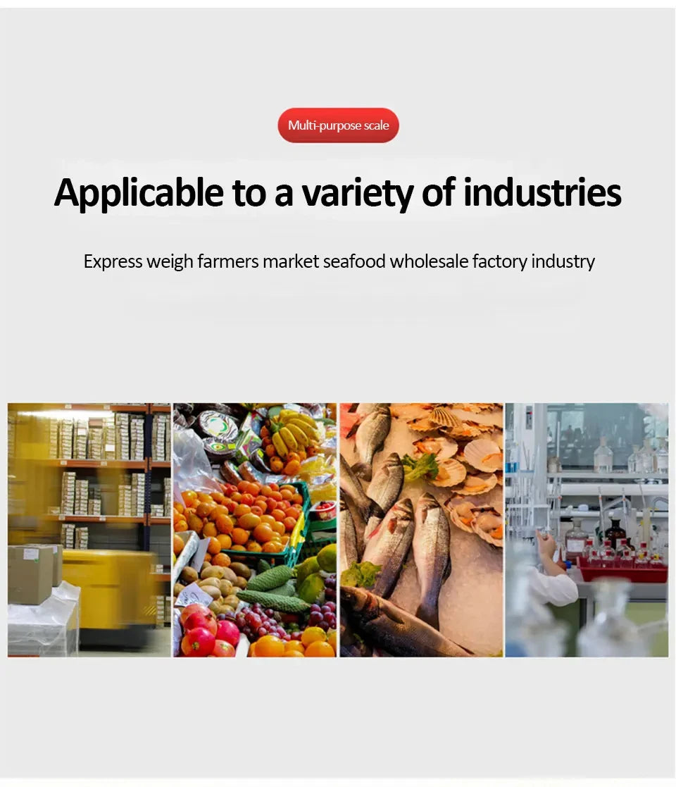 Electronic Platform Scale 50kg/2g High-precision Digital Scale Wired/Wireless Parcel Pet Express Zero/Tare Kitchen Weighing Tool