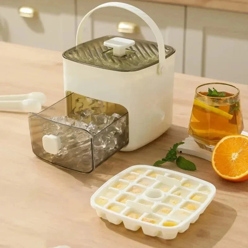 48 Grid Reusable Ice Cube Mold One-touch Easy Release Ice Maker Tray Refrigerator Homemade Ice Making Tool for Kitchen Use