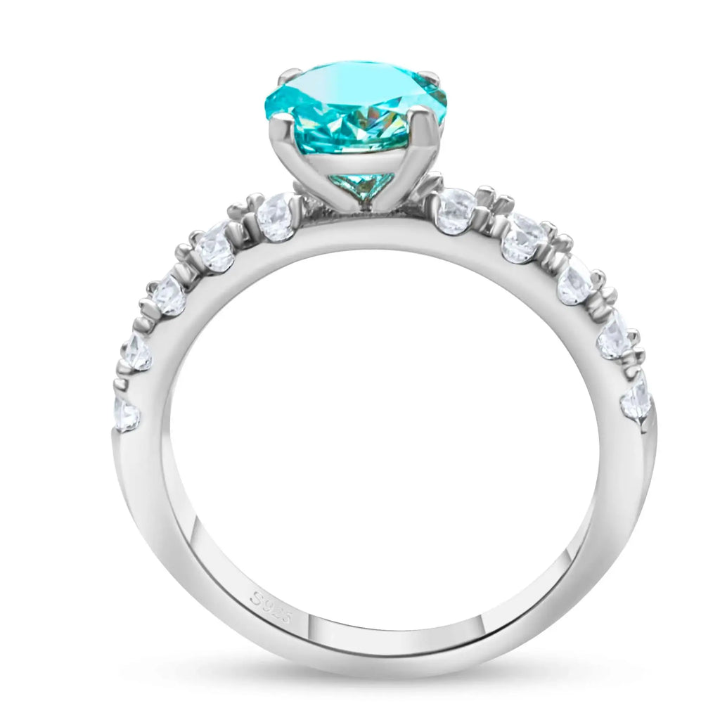 1.0 Carat Simple Design Moissanite Ring with 4 Claw S925 Sterling Silver Women's Engagement Band Fashion Fine Jewelry Gift