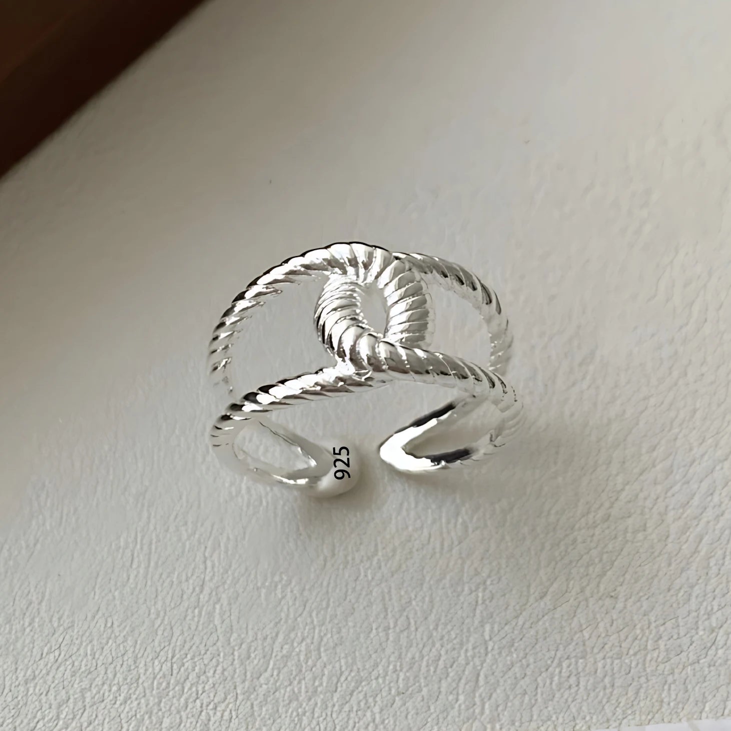925 Sterling Silver Rings for Women Couple Minimalist Handmade Simple BIg Ring Party Jewelry Gift Prevent Allergy