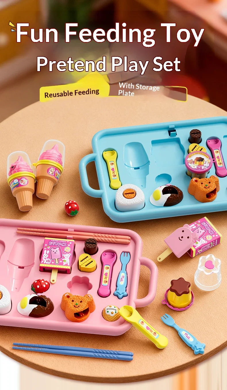 Children's Pudding Feeding Toy Jelly Strawberry Pudding Set Children's Pretend Play Set Girls' Toys