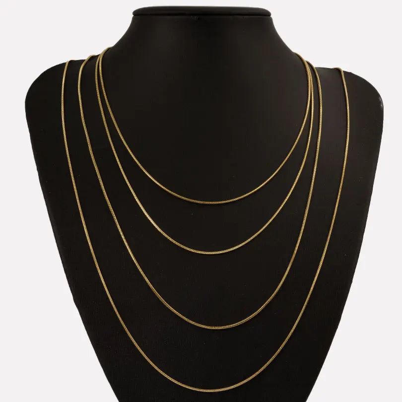 45/50/60/70cm Stainless Steel Round Snake Chain Necklace For Women Men Accessories Width 1.2mm Fashion Jewelry On The Neck Gift