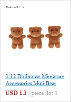 Miniature Dollhouse Furniture Set For Dolls House Mini Toy Kit Accessories TV Kitchen Home Fridge Kids Pretend Play Diy Figurine