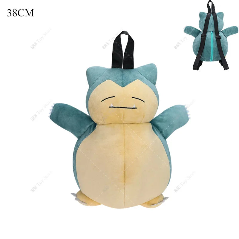 New Arrival Pokemon Plush Backpack Anime Gengar Charizard Piplup Eevee Mimikyu Soft Stuffed Schoolbag Shoulder Bag Toy for Kids
