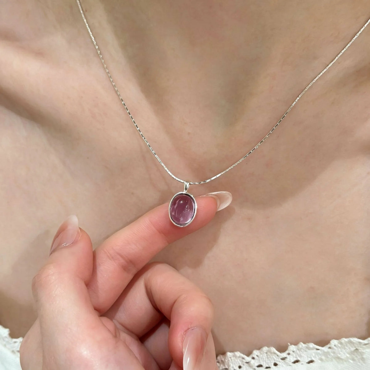 VENTFILLE 925 Sterling Silver Bead Geometry Necklace for Women Girl Korean Design Versatile Choker Jewelry Dropship Wholesale