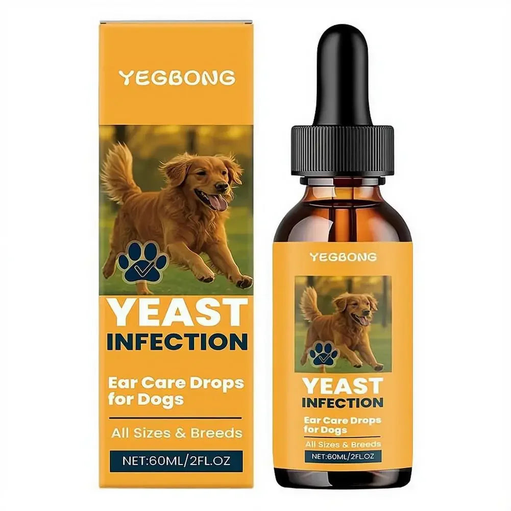 60ml Pet Ear Drops Dissolve Ear Wax Odor Remover Anti Itching Natural Non Irritating Hypoallergenic Ear Cleaner For Dogs