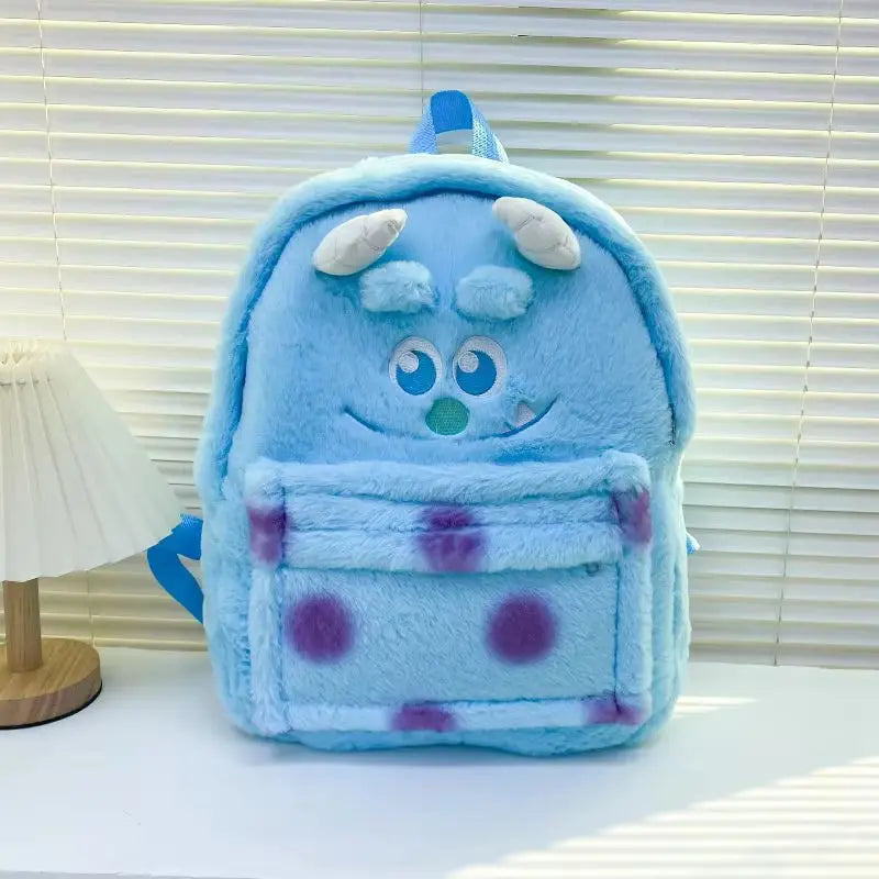 New Lotso Alien Cartoon Funny Plush Backpack Students Large Capacity Bag Girls Casual Soft Stuffed Schoolbag Lightening Bag