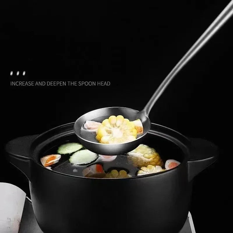 Food Stainless Steel Wok Spatula Metal Kitchen Utensils Slotted Turner Spoon Ladle Utensil Set Kitchen Accessories Cooking Tools