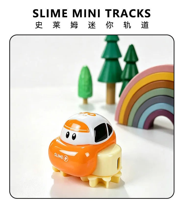 DIY Slime Track Car Toy, Draw Your Own Race Track with Paste, Electric Car, STEM Creative Building Kit