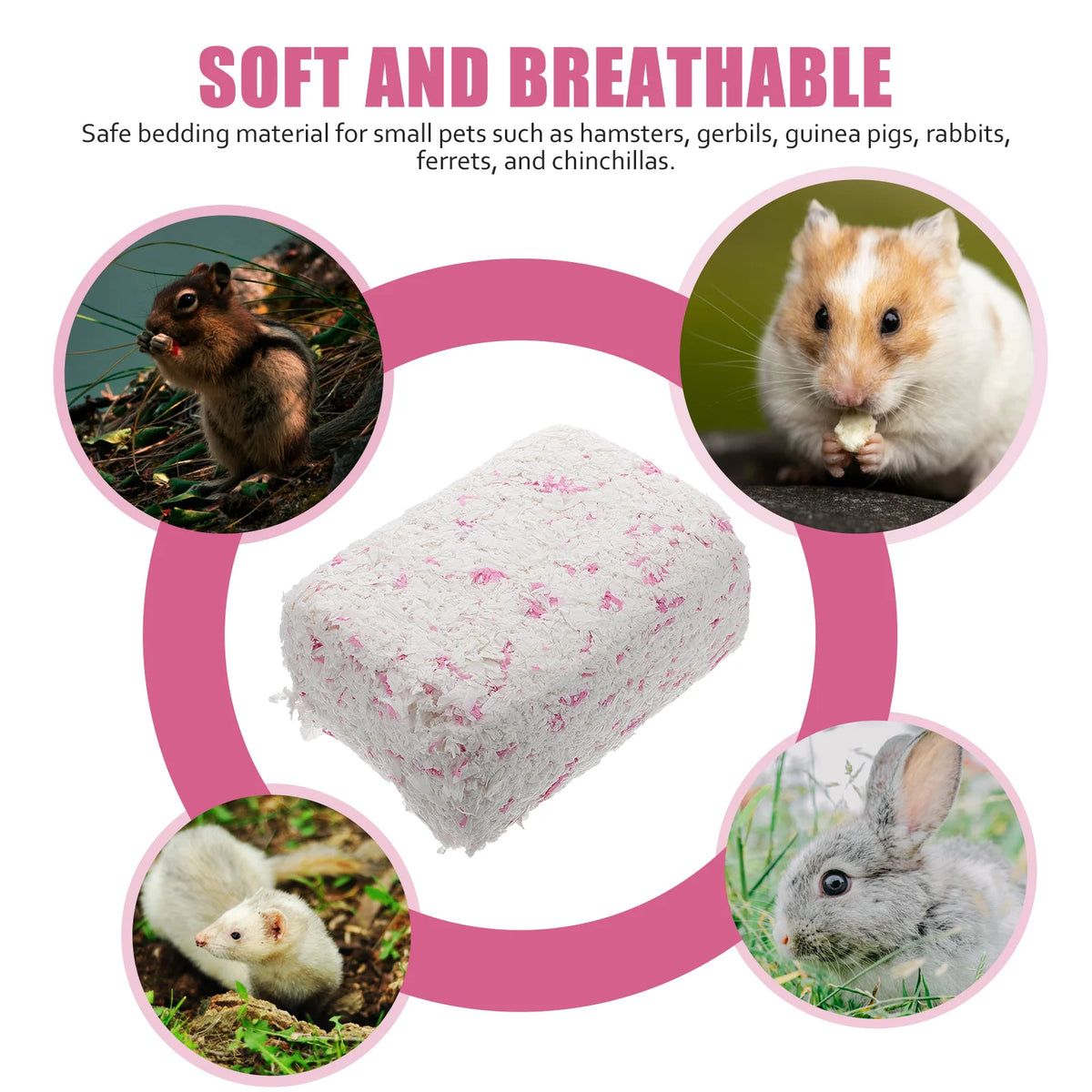 2 Pack Paper Cotton Pad Pet Bedding Material Cage Liner Shavings Rabbit Hamster Small Animal Supplies Mold Inhibiting