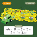 Children Puzzle Electric Railroad Car Set DIY Assembly Track Kit Automatic Rail Education Interactive Toy Children Boys Gift