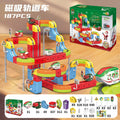 New 8-229pcs Electric Track Set With Anti-Gravity Vehicles - 100+ Pieces Stem Building Toys Creative Diy Railway For Gift Toy