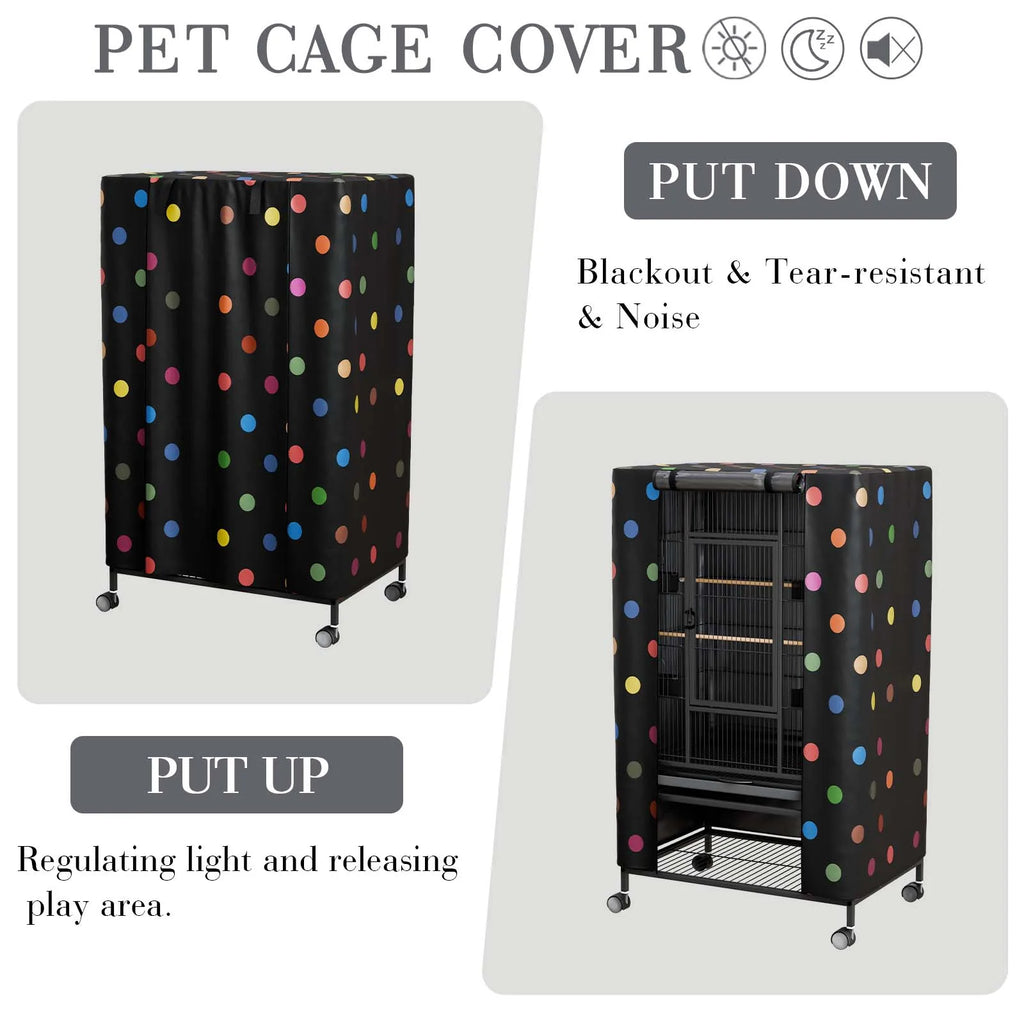 Nighttime Bird Cage Cover with Zipper Panel Blackout Birdcage for Winter Universal Breathable Good Night Enclosure for Bird