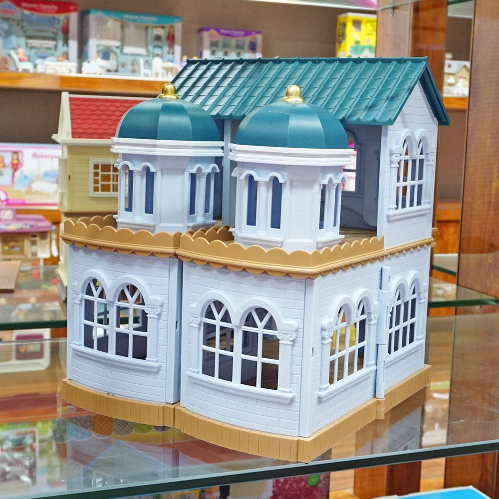 1:12 Micro Deluxe Villas Dollhouse Castle Treehouse Auditorium Play House Miniature Furniture Model Kitchen Toy Girls Gift