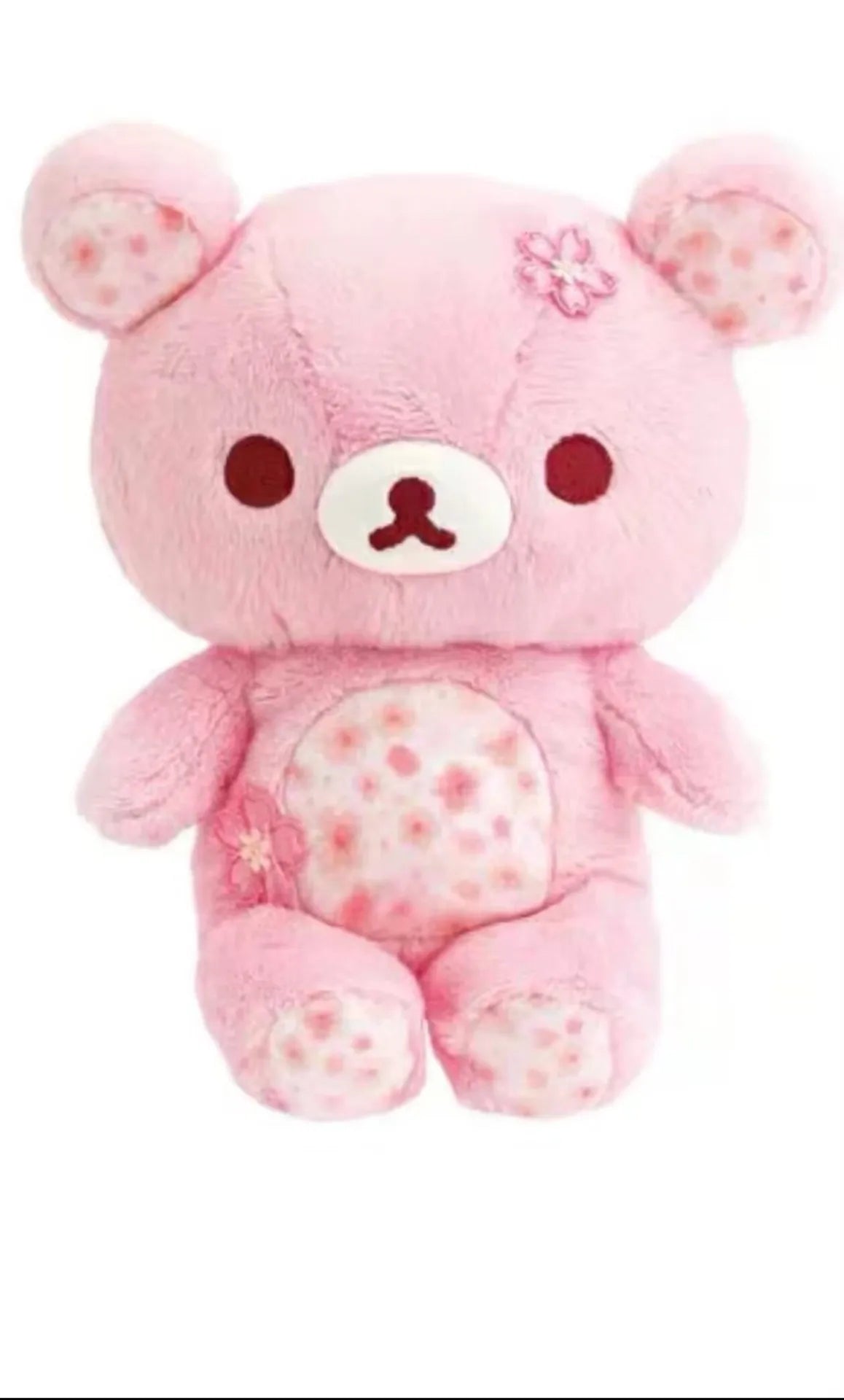 Rilakkuma Pink Cherry Blossom Floral Bear Plush Toy Stuffed Animal Soft Sleeping Hug Pillow Doll Birthday Gift For Women