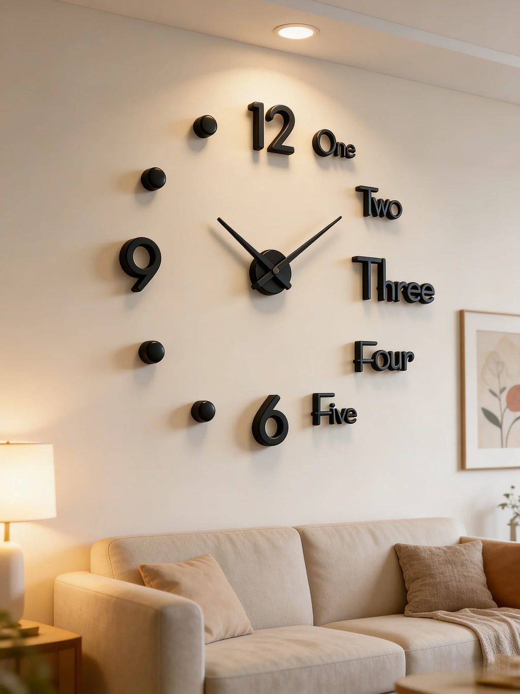 Large 3D Wall Clock Luminous Classic Wall Clocks DIY Digital Clock Wall Watches Stickers Silent Clock for Home Living Room Table