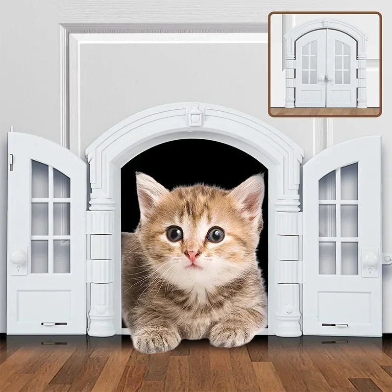Pet Door 1PC Cat and Dog Doorway Stopper Entry Fence No Flap Door Stopper Pet Kennel Hole House Pet Supplies