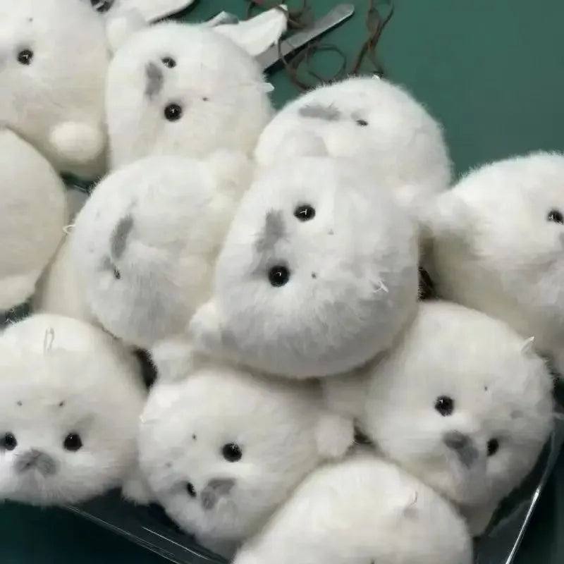 1pc Cute Baby Seal Doll Plush Toy Pendant Simulation Ocean Toy Souvenir Seal Pendant Gifts Doll Bag Pendant for Kids or Adults