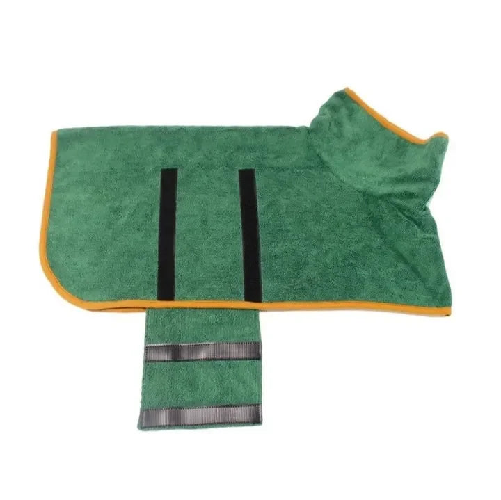 Fast Drying Dog Bathrobe, Microfiber Absorbent Soft Pet Bath Towel Grooming Coat for All Sizes